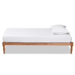 Twin Iseline Wood Platform Bed Frame Brown - Baxton Studio