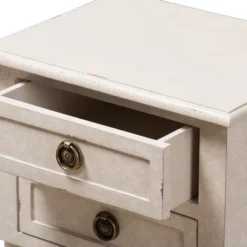 Lenore Country Cottage Farmhouse 2 Drawer Nightstand White - Baxton Studio -Baxton Studio GUEST 16c99834 e95c 498e 8d80 dcddf9d924af