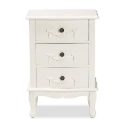 Callen Wood 3 Drawer Nightstand White - Baxton Studio 13 Callen Wood 3 Drawer Nightstand White - Baxton Studio -Baxton Studio GUEST 16d1a51d 3efd 4519 9389 2ec4b458338f