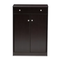 Dariell Modern And Contemporary Finished Shoe Cabinet Dark Brown - Baxton Studio -Baxton Studio GUEST 170b374d 3780 4608 aae1 c2627f815b44
