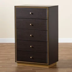Cormac Wood And Metal 5 Drawer Storage Chest - Baxton Studio 20 Cormac Wood And Metal 5 Drawer Storage Chest - Baxton Studio -Baxton Studio GUEST 1711720e 6f32 4cec 9cd4 81e45344d5cb