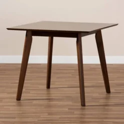 Pernille Square Wood Dining Table Walnut - Baxton Studio -Baxton Studio GUEST 17353171 c2d4 4b27 ac27 b597b52786bb