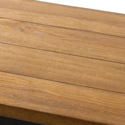 Caribou Rustic Industrial Style Oak Wood And Metal Finished Console Table Black - Baxton Studio -Baxton Studio GUEST 1755980d d5ca 4fb2 b0ce 8f1d089c2b4f