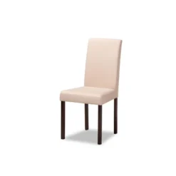 Set Of 4 Andrew Contemporary Espresso Wood Finish Fabric Dining Chairs Beige - Baxton Studio