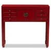 Melodie 6 Drawer Console Table Red - Baxton Studio -Baxton Studio GUEST 189524b8 f570 42b6 b227 4d2300c4d56f