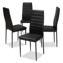 Set Of 4 Armand Modern And Contemporary Faux Leather Upholstered Dining Chairs - Baxton Studio -Baxton Studio GUEST 18c2952e 996c 45b5 8edd 944c1d99f66a