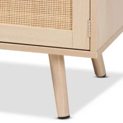 Sebille Wood With Natural Rattan 2 Door TV Stand For TVs Up To 45" Light Brown - Baxton Studio -Baxton Studio GUEST 18d1b6a0 a8ec 41ec 93e2 e15187fe8c60