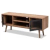 Yuna Natural Wood And Metal 2 Door TV Stand For TVs Up To 40" Brown/Black - Baxton Studio 1 Yuna Natural Wood And Metal 2 Door TV Stand For TVs Up To 40" Brown/Black - Baxton Studio -Baxton Studio GUEST 1970751c fa84 4b5b 8323 b100d7d81e4d