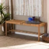 Saura Oak Wood Hemp Dining Bench Brown - Baxton Studio -Baxton Studio GUEST 1a1e8a68 7de1 49b5 b36c d198e39ebcc1