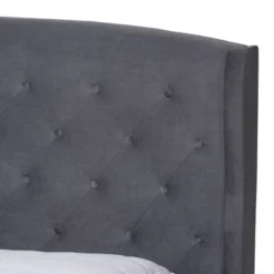 Joanna Velvet Fabric Upholstered And Wood Platform Bed - Baxton Studio 12 Joanna Velvet Fabric Upholstered And Wood Platform Bed - Baxton Studio -Baxton Studio GUEST 1a5ddd74 8919 42b5 bedd b8f5edc94072