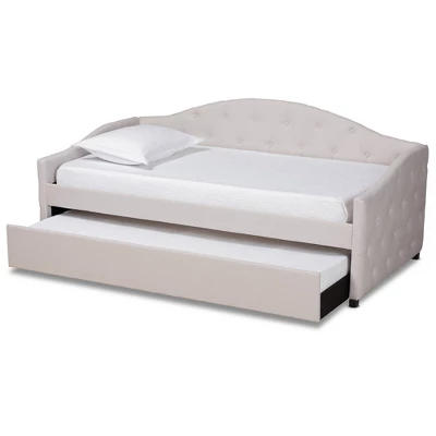 Becker Transitional Daybed With Trundle - Baxton Studio 3 Becker Transitional Daybed With Trundle - Baxton Studio