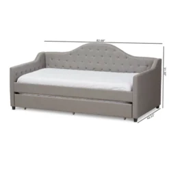 Twin Perry Modern And Contemporary Fabric Daybed With Trundle Light Gray - Baxton Studio -Baxton Studio GUEST 1c1f1f15 2431 42c7 86a5 ae1851ba5242