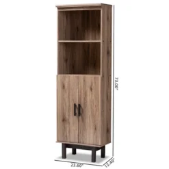 73" 2 Door Arend Two-Tone Wood Bookshelf Brown - Baxton Studio 13 73" 2 Door Arend Two-Tone Wood Bookshelf Brown - Baxton Studio -Baxton Studio GUEST 1c3a6dc1 46b6 49ce 9d8e 9b612aed1145
