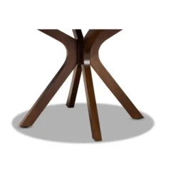 48" Kenji Wide Round Wood Dining Table Walnut - Baxton Studio -Baxton Studio GUEST 1d35a519 ab70 4e28 adc1 d63dd68233d4