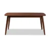 Edna Wood Dining Table Walnut - Baxton Studio