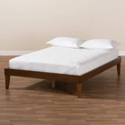 Lucina Walnut Platform Bed Frame Brown - Baxton Studio -Baxton Studio GUEST 1e27af14 d1a3 4752 b72a 8390149fadd9