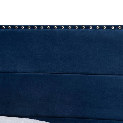 Tamira Glam Velvet Fabric Upholstered Panel Bed - Baxton Studio 5 Tamira Glam Velvet Fabric Upholstered Panel Bed - Baxton Studio - Image 3