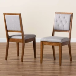 2pc Gideon Wood Dining Chair Set - Baxton Studio -Baxton Studio GUEST 1e66eeb4 85bb 434e 94af 5a09bc24aaa6