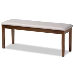 Teresa Fabric Upholstered And Wood Dining Bench - Baxton Studio -Baxton Studio GUEST 1e684b51 e874 4302 8f09 d5bd38f3820d