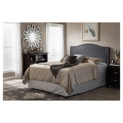 Aubrey Modern And Contemporary Fabric Upholstered Headboard - Baxton Studio 4 Aubrey Modern And Contemporary Fabric Upholstered Headboard - Baxton Studio - Image 2