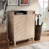 Fella Two-Tone Oak And Entryway Shoe Cabinet With Lift Top Storage Compartment Brown - Baxton Studio -Baxton Studio GUEST 1f38fb74 14ac 400f 9826 ba36ed32ab57