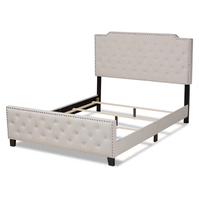 Marion Fabric Upholstered Button Tufted Panel Bed - Baxton Studio 4 Marion Fabric Upholstered Button Tufted Panel Bed - Baxton Studio - Image 2