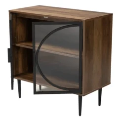 Carter Wood And Metal 2 Door Sideboard Dining Cabinet Walnut Brown/Black - Baxton Studio -Baxton Studio GUEST 1fc29ef2 7c7b 4ef1 91f5 c17bd10c1dfe