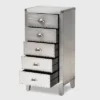 Carrel Metal 5 Drawer Accent Chest Silver - Baxton Studio -Baxton Studio GUEST 1ffa20da 6b61 481b 8916 2a9f8ecf9512