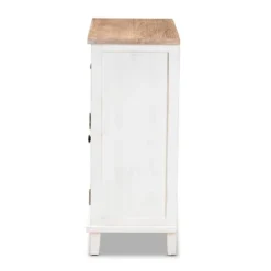 Glynn Wood 2 Door Storage Cabinet White/Brown - Baxton Studio -Baxton Studio GUEST 200c9f2e d0e0 4da0 ba02 21f26256d0be