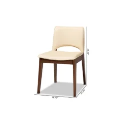 2pc Afton Faux Leather Upholstered And Wood Dining Chair Set - Baxton Studio -Baxton Studio GUEST 2012e74b 56b8 42de 87ca 1564aee578ed