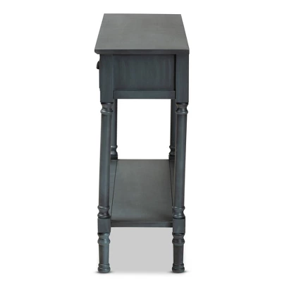 Garvey Wood 3 Drawer Entryway Console Table - Baxton Studio 5 Garvey Wood 3 Drawer Entryway Console Table - Baxton Studio - Image 3