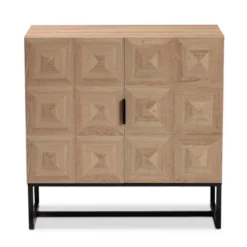 Darien Wood And Metal 2 Door Storage Cabinet Brown/Black - Baxton Studio -Baxton Studio GUEST 20a3aca2 9cb6 42bd bad0 47a283755923