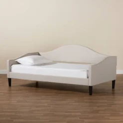 Twin Milligan Upholstered And Wood Daybed - Baxton Studio -Baxton Studio GUEST 215fa27f f24b 4e5c a444 60026a7580f0 1