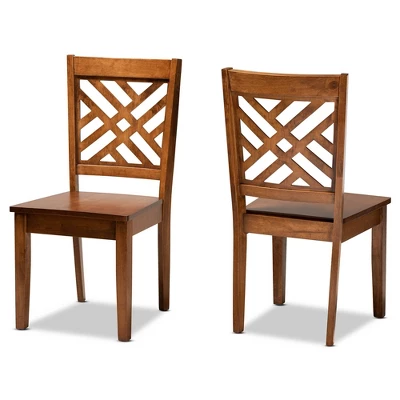 Caron Wood Dining Chair Set - Baxton Studio 9 Caron Wood Dining Chair Set - Baxton Studio - Image 7