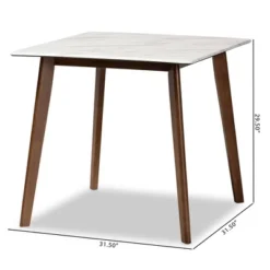 Kaylee Wood Dining Table White/Brown - Baxton Studio -Baxton Studio GUEST 22806772 1335 4c64 9290 aefafcf12478