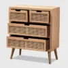 Alina Wood And Rattan 4 Drawer Accent Chest Oak - Baxton Studio 2 Alina Wood And Rattan 4 Drawer Accent Chest Oak - Baxton Studio -Baxton Studio GUEST 22fbf933 63db 4269 941b e02c054183f8