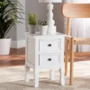 Caelan Wood 2 Drawer Nightstand White - Baxton Studio -Baxton Studio GUEST 2309cdd4 a8f7 4dfa 8446 3fb23e1f427f