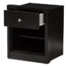 Danette Modern And Contemporary Finished 1 Drawer Nightstand Dark Brown - Baxton Studio -Baxton Studio GUEST 231064ef fea5 4ed8 99e3 7800f7bfe01c