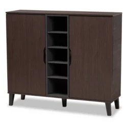 2 Door Idina Mid-Century Wood Shoe Cabinet - Baxton Studio 20 2 Door Idina Mid-Century Wood Shoe Cabinet - Baxton Studio -Baxton Studio GUEST 231289ac c01e 4769 b1d0 f3fe676929c3