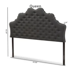 Hilda Modern And Contemporary Fabric Headboard Dark Gray - Baxton Studio -Baxton Studio GUEST 23a88441 c00f 41c9 9c05 99b215d0629e