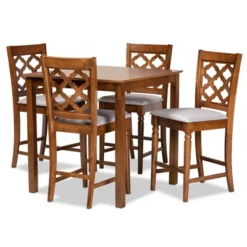 5pc Ramiro Wood Pub Set - Baxton Studio -Baxton Studio GUEST 23dc914b 41ed 4341 bcbd 60514993ea61
