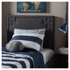 Geneva Modern And Contemporary Fabric Upholstered Headboard - Twin - Baxton Studio 9 Geneva Modern And Contemporary Fabric Upholstered Headboard - Twin - Baxton Studio -Baxton Studio GUEST 23eb2746 5fd7 4fda bbe5 e053a00890f8