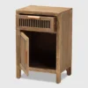 Clement 1 Door And 1 Drawer Wood Spindle Nightstand Brown - Baxton Studio 1 Clement 1 Door And 1 Drawer Wood Spindle Nightstand Brown - Baxton Studio -Baxton Studio GUEST 25f3b9f5 146f 4185 9615 c9a953490ae0