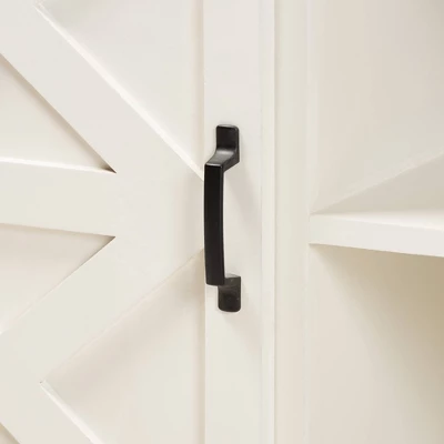 Nadia Wood And Metal 2 Door Sideboard Buffet White/Black - Baxton Studio 8 Nadia Wood And Metal 2 Door Sideboard Buffet White/Black - Baxton Studio - Image 6