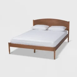 Leanora Wood Platform Bed Ash Walnut - Baxton Studio -Baxton Studio GUEST 264e9551 8fe8 47d9 9efc 95e9583f545d