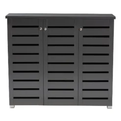 3 Door Adalwin Wooden Entryway Shoe Storage Cabinet Gray - Baxton Studio 18 3 Door Adalwin Wooden Entryway Shoe Storage Cabinet Gray - Baxton Studio -Baxton Studio GUEST 268b5256 d9b1 4755 816d 7ae4c0710e1c