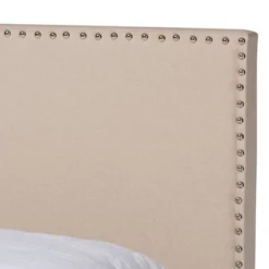 Ramon Linen Panel Bed With Nailhead Trim - Baxton Studio -Baxton Studio GUEST 26985d06 4412 44ca a4e0 5bc03452c125