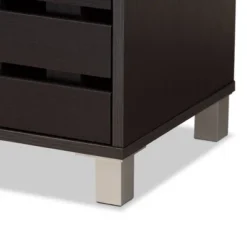 2 Door Ernest Brown Wood Shoe Storage Cabinet Dark Brown - Baxton Studio -Baxton Studio GUEST 26e19e47 e28f 4334 961a cb503190c2a3