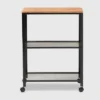 Verna Metal And Wood Kitchen Serving Cart Oak Brown/Black - Baxton Studio -Baxton Studio GUEST 273ee91e c72a 4dd0 81e7 cb30c100709b