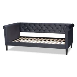 Cora Velvet Fabric Upholstered And Wood Daybed - Baxton Studio 12 Cora Velvet Fabric Upholstered And Wood Daybed - Baxton Studio -Baxton Studio GUEST 278cb31f 7d83 40cb 9020 0a134571ffb2